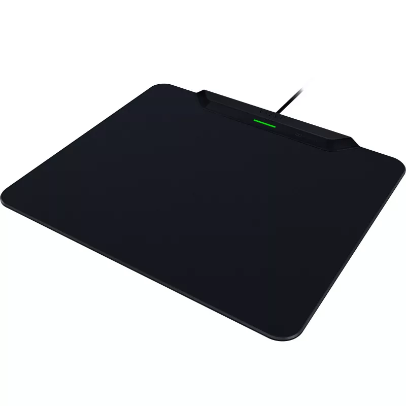 Razer HyperFlux V2 belaidžio įkrovimo žaidimų pelės kilimėlis su puku, kietas, 360 x 311 mm, juodas