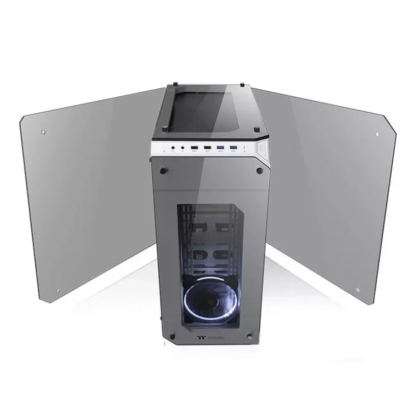 Case View 71 Riing Grūdintas Stiklas E-ATX Pilnas Bokštas - Snow Edition