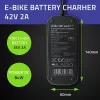 Qoltec Greitasis Įkroviklis Xiaomi 36V Elektriniam Paspaudžiamajam Dvirčiui Paspirtukui | 42V | 2A | 8,0*8,0mm+kištukas | vandeniui atsparus + maitinimo laidas