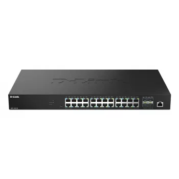 D-Link DMS-1250-28/E valdomas 28 prievadų 2,5G Multi-Gigabit tinklo jungiklis su 4 x 10G SFP+ prievadais