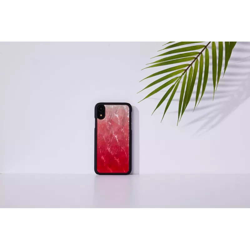 Dėklas iKins iPhone XR — dviejų spalvų rožinio ežero ir juodos apsauginis dėklas