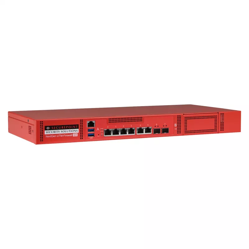 Securepoint RC300S G5 Security UTM Appliance, 13 Gbit/s, 1.5 Gbit/s, 100 vartotojų, AES, laidinis, RJ-45