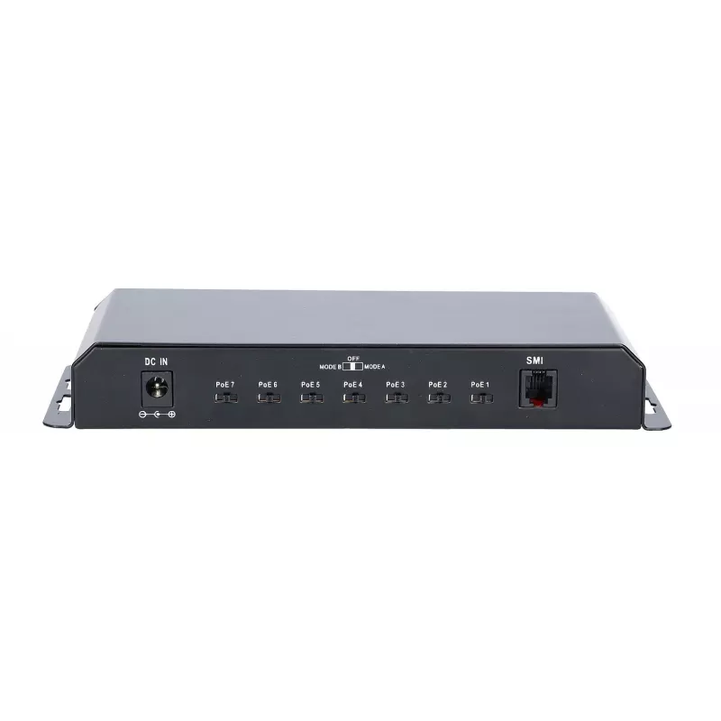 Extralink PoE Switch KRATOS 7x Gigabit PoE, 1x Uplink RJ45, maitinimo adapteris 24V 2.5A, 60W
