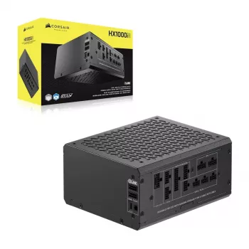 Maitinimo blokas CORSAIR HX1000i 1000 W, 24 kontaktų ATX, 80 PLUS Platinum, 140 mm ventiliatorius, juodas