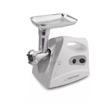 Elektrinė mėsmalė ESPERANZA EKM012E 600 W, Pilka, 2.6 kg, atbulinė eiga, dešrų antgalis, kebabo gaminimo priedas