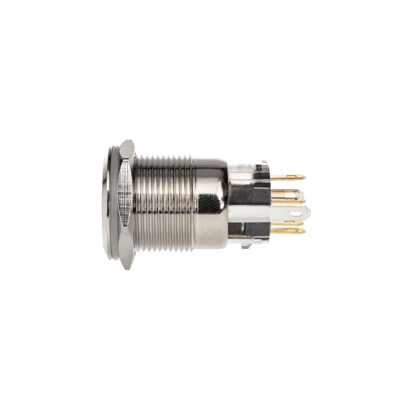 DimasTech PD210 vandalams atsparus mygtukas 19 mm Silverline Dot RGB
