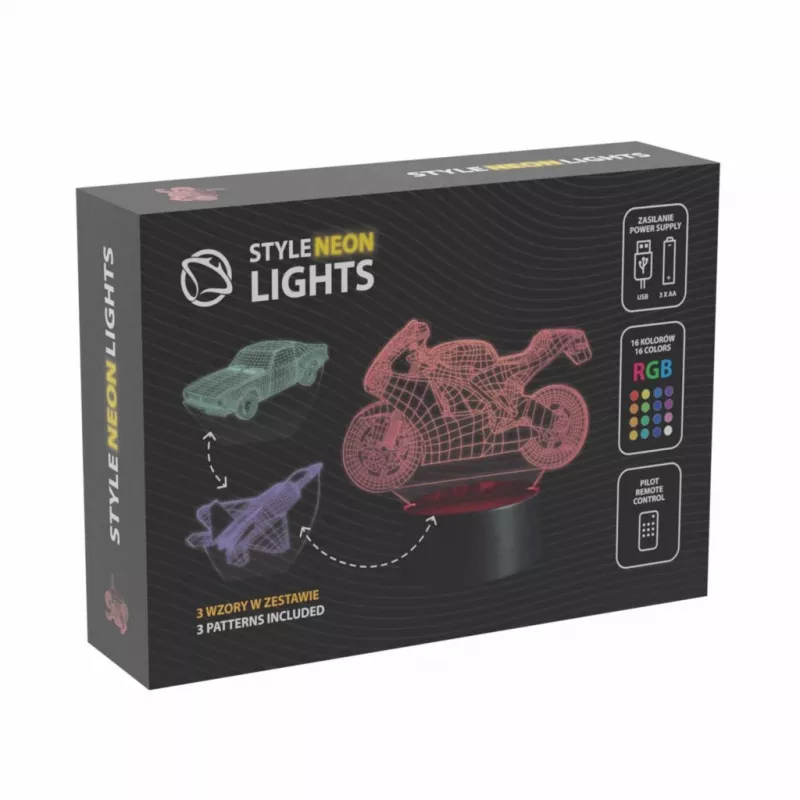 LED dekoratyvinė automobilio lempa MANTA SNL121RGB RGB 3D šviesa automobiliams ir motociklams
