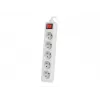 Prailginimo laidas Lanberg PS1-05E-0300-W 3m 5 kištukinių lizdų vidaus/lauko naudojimui baltas