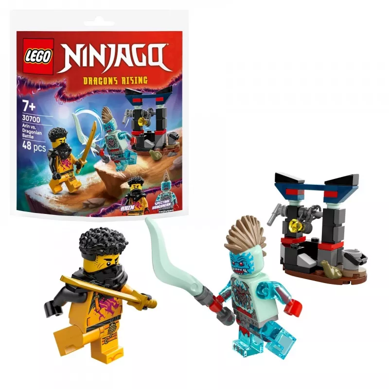 LEGO statybinis žaislas 30700 Arino kova su Drakonu Žmogumi polimaišelis (mini rinkinys)