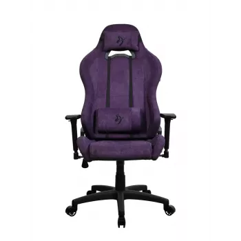 Gaming kėdė Arozzi Torretta SoftFabric Violetinė – ergonomiška, reguliuojamos porankiai, atlošiama nugara