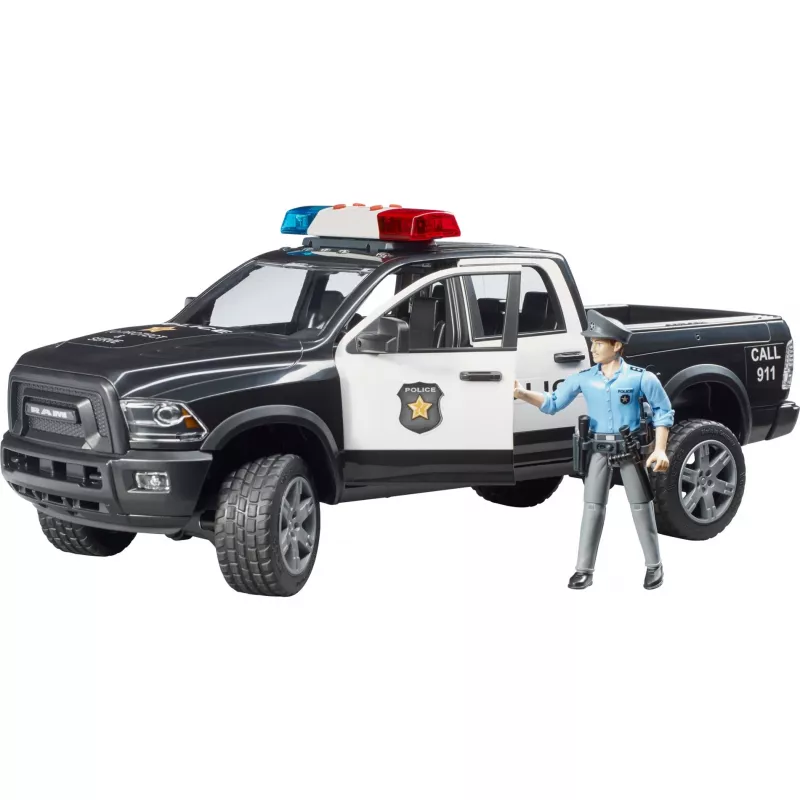 BRUDER RAM 2500 Policija 02505 – žaislinis policijos pikapas, mastelio modelis