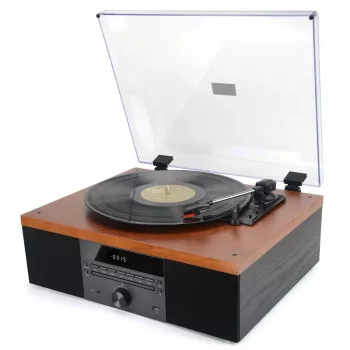 Patefonas AKAI ATT-14BT su Bluetooth, diržine pavara, įmontuotu fonopriešstiprintuvu, USB išėjimu