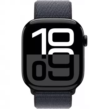 Apple Watch S10 Diamantschwarz Aliuminis Sport Loop Tinte GPS + Cellular 46mm MWY53QF/A 2024