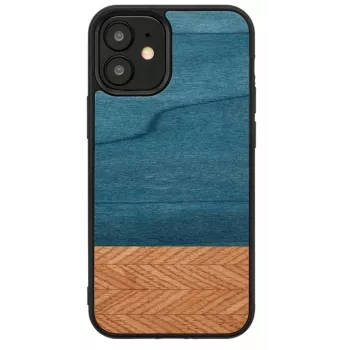 Dėklas telefonui man and wood, skirtas iPhone 12 mini – džinsinė juoda