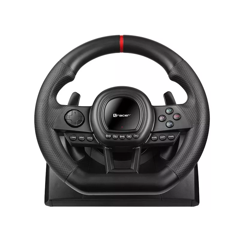 Vairas lenktynėms TRACER TRAJOY47345 – laidinis 6-in-1 simracingo valdiklis, 1,8 m laidas, juodas, ergonomiška neslystanti rankena, 270° sukimas