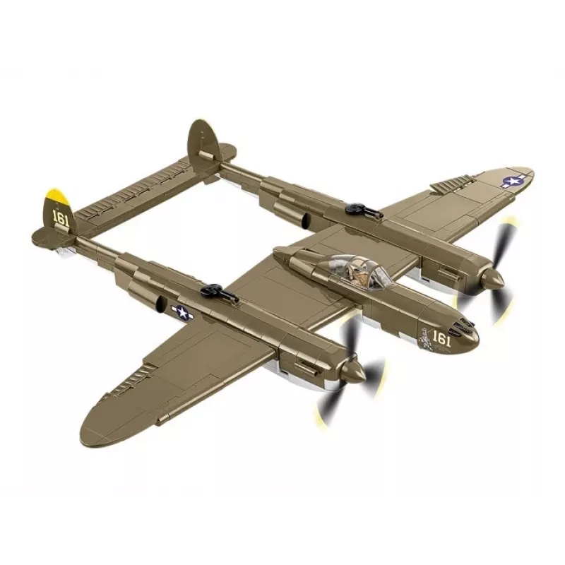Cobi statybiniai blokeliai Lockheed P-38H Lightning rinkinys 5763 – mastelio modelio rinkinys, kolekcinis lėktuvo modelis