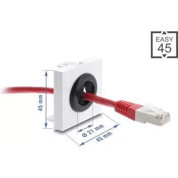 Kabelio įvadas DELOCK Easy 45, 21 mm skersmuo, stalviršiui / stalui