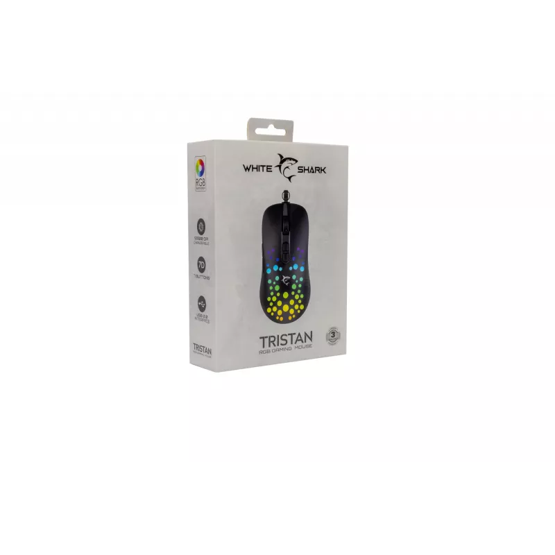 White Shark GM-9004 Tristan-2 Black RGB – žaidimų pelė