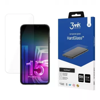 Apsauginis stiklas 3MK HardGlass Smart Apple iPhone 15 – atsparus smūgiams ir įbrėžimams