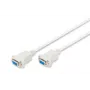 Assmann Zero-Modem jungiamasis kabelis D-Sub9 F/F 1,8m užspaudžiami gaubtai smėlio spalvos (AK-610100-018-E)