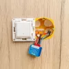 Šviesos relė Shelly Qubino Wave 1 Mini belaidė 110–240V, 8A AC / 5A DC, 868,4 MHz, patalpų, mėlyna