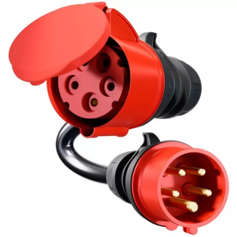 GO-E Adapteris Gemini flex 22 kW CEE raudonas trifazis 32A > CEE raudonas 16A juodas 30 cm