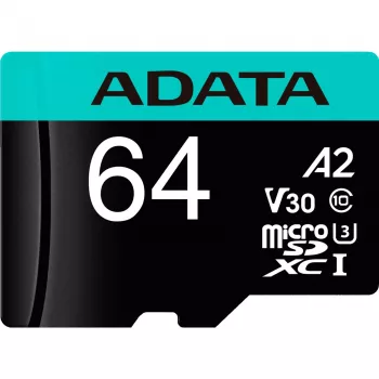 Flash atminties kortelė ADATA 64GB MicroSDXC UHS-I Premier Pro