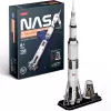 3D dėlionė Cubicfun Apollo Saturn Rocket modelis – mokomasis surinkimo rinkinys