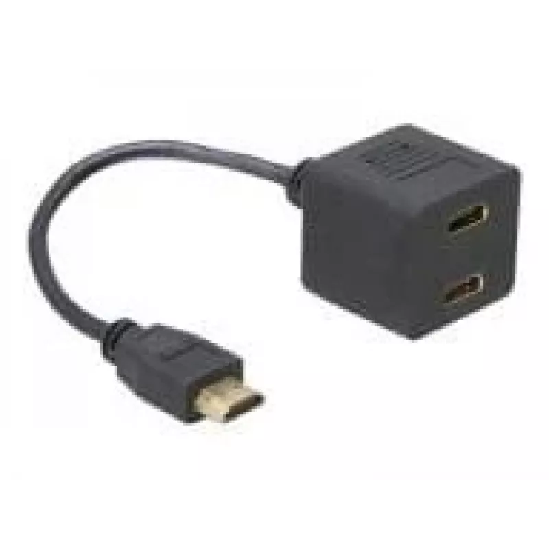 HDMI adapteris DeLOCK 65056 0,2 m vyriškas į 2x moteriški