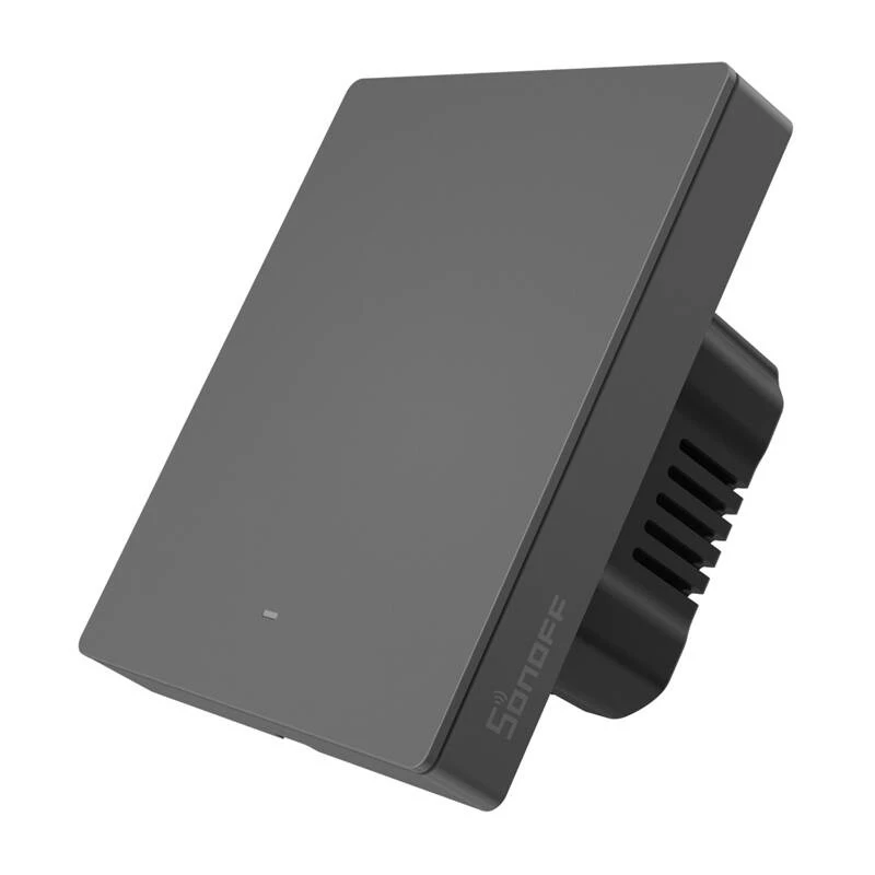 Sieninis jungiklis Sonoff M5-1C-80 Wi‑Fi — vieno mygtuko protingas jungiklis montavimui sienoje, 1 kanalas
