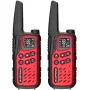 Nešiojama racija Baofeng BF-T25E — 16 kanalų, 0,5 W, Li-Ion 1400 mAh, 2 vnt. komplektas (raudona)