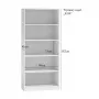 Biuro spintelė knygoms Top e shop R80 SONOMA, ąžuolo spalva, 5 lentynos, 800×300×1820 mm