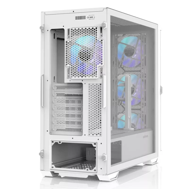 Zalman Z10 DUO ATX korpusas baltas su ZM-IF120 x4 ventiliatoriais