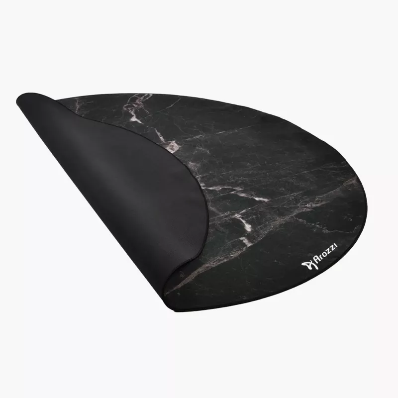 Arozzi Zona Round Floor Pad – apvalus apsauginis kilimėlis grindims, juodas marmuras