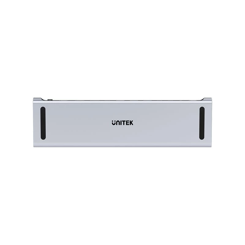 Unitek D1106AGY01 USB-C triguba 4K dokų stotis su KVM, 3x USB-A, 5x USB-C, HDMI×2, DP×1, RJ-45, SD kortelių skaitytuvas, 3840×2160@60Hz, aliuminis