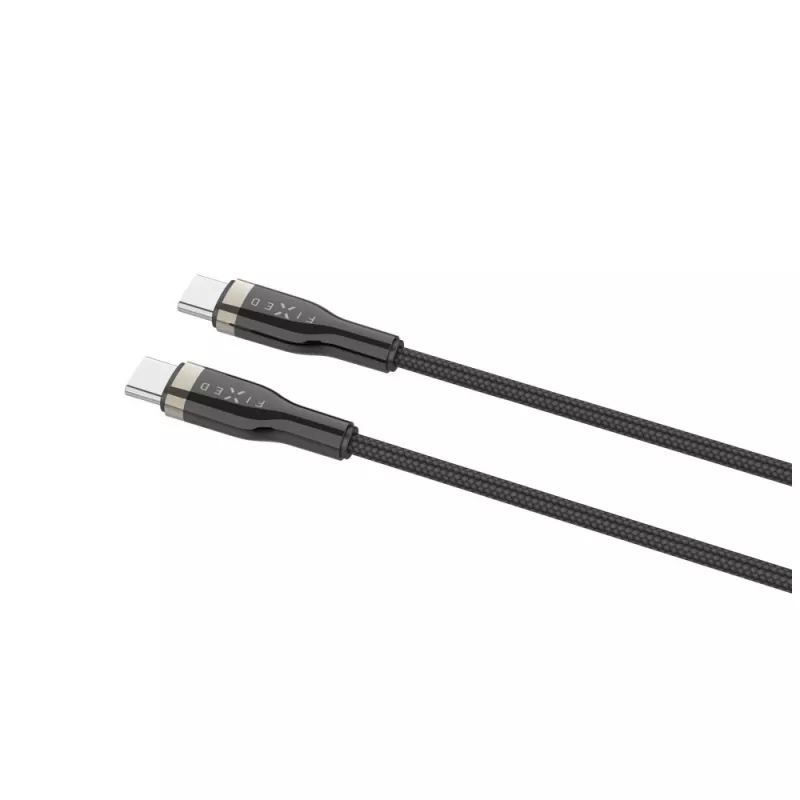 Fiksuotas pintas USB-C laidas, 100W, FIXDB-CC12-BK, juodas