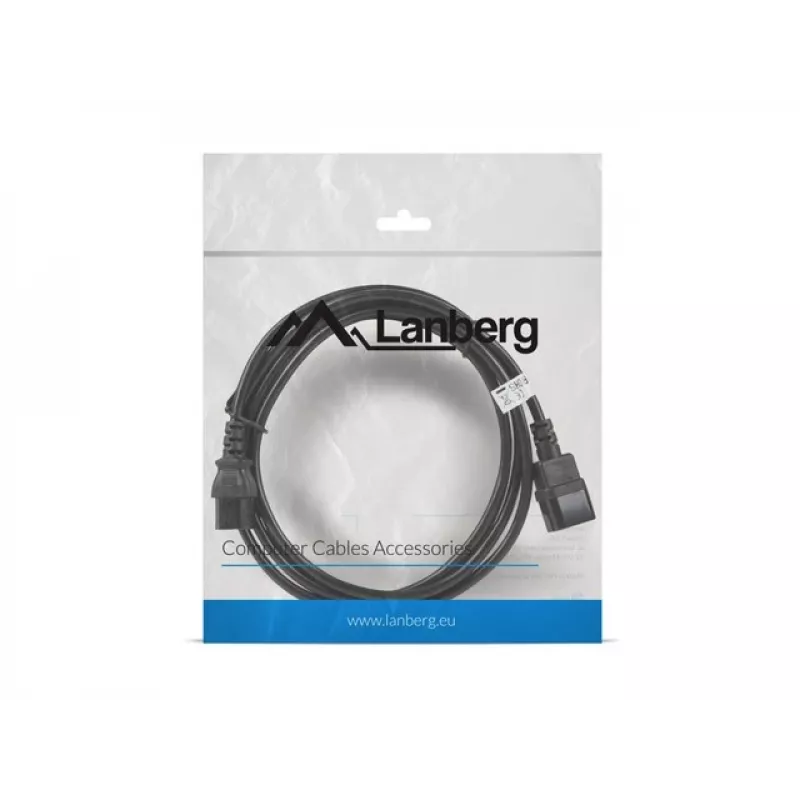 Lanberg CA-C13E-11CC-0030-BK Stromkabel Schwarz 3 m C13-Koppler C14-Koppler (CA-C13E-11CC-0030-BK)