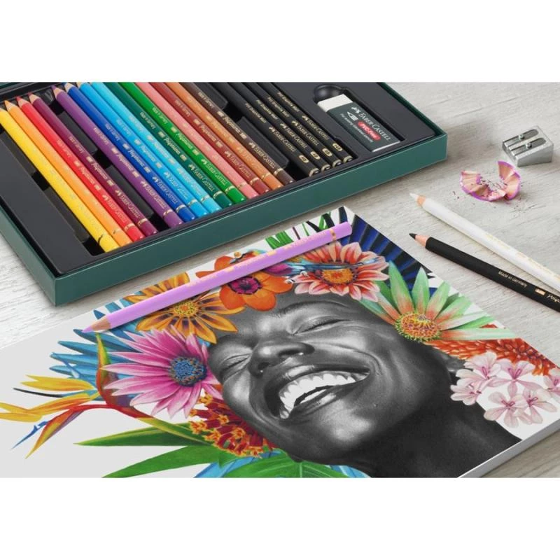 Aliejiniai pieštukai Faber-Castell Polychromos & Pitt Graphite Matt rinkinys 48 vnt. įvairiaspalviai