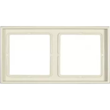 JUNG LS 982 W rėmelis 2-iems lizdams, dramblio kaulo, besraigtis, Duroplast, 81x152 mm