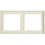 JUNG LS 982 W rėmelis 2-iems lizdams, dramblio kaulo, besraigtis, Duroplast, 81x152 mm