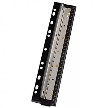 Smeigtukas WEDO 67 9401 – 4-ių skylių metalinis perforatorius, juodas, perforavimo talpa 3 mm, 66 mm plotis