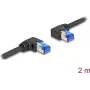 Tinklo kabelis DeLOCK RJ45 Cat.6A S/FTP 2m Juodas