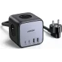 Ugreen DigiNest Pro 1 AC lizdas (-ai) Type C 1,8 m 4 3680 W Juoda