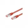 Wentronic Goobay CAT 6 jungiamasis laidas, S/FTP (PiMF), raudonas, 0,5 m - LSZH be halogenų, varinis (68277)