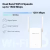 Mercusys ME60X Wi-Fi 6 AX1500 dviejų juostų signalo stiprintuvas