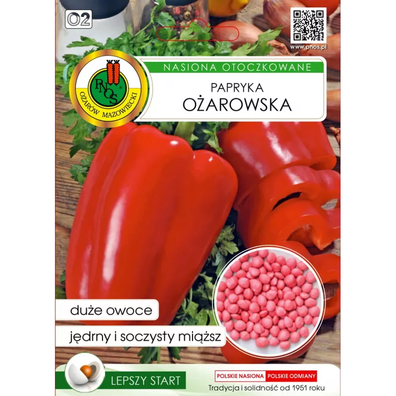 Sėklų granulės Seklos LT Ożarowska Paprika 50 sėklų (dengtos)