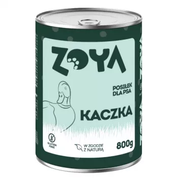 Šlapias šunų ėdalas ZOYA Duck 800 g skardinė – pilnavertis suaugusių šunų maistas