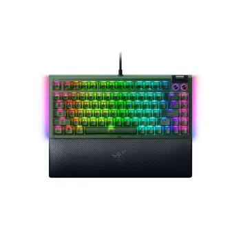 Mechaninė žaidimų klaviatūra Razer BlackWidow V4 75% Phantom Green Edition — laidinė, US išdėstymas, lietiminiai jungikliai