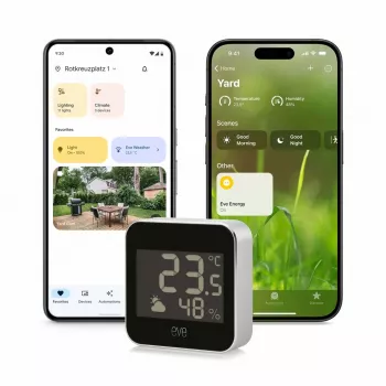 Oro stotelė Eve Systems EVE O4260195392403 – vidaus ir lauko temperatūros bei drėgmės jutiklis