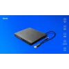 SAVIO AK-59 Išorinis plonas CD/DVD įrašytuvas R/RW - USB-C/USB-A, juodas
